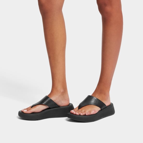 FitFlop F-mode leather flatform toe-post sandals - Image 5