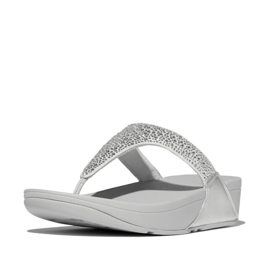 FitFlop Lulu crystal-mix toe-post sandals - Image 1