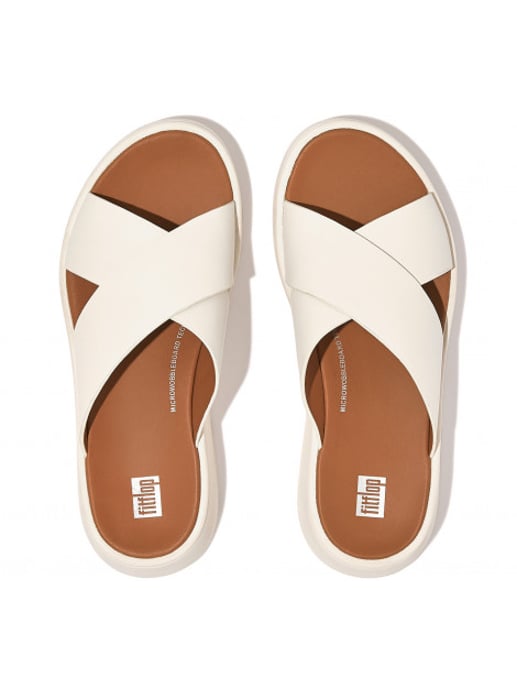 FitFlop F-mode leather flatform cross slides - Image 5