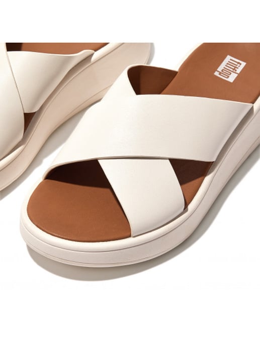 FitFlop F-mode leather flatform cross slides - Image 6