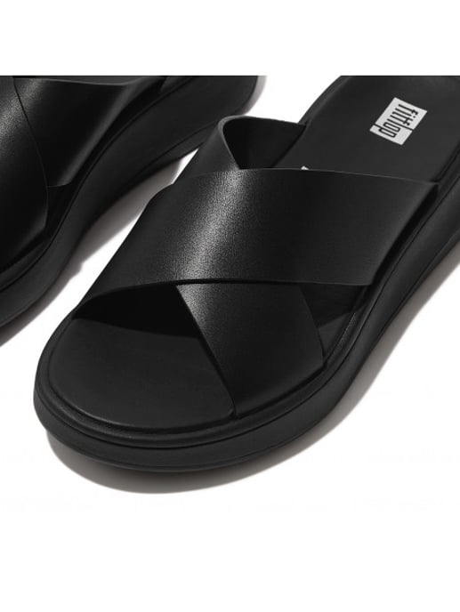 FitFlop F-mode leather flatform cross slides - Image 6