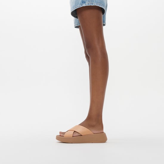FitFlop F-mode leather flatform cross slides - Image 5