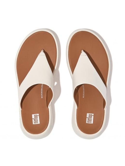 FitFlop F-mode leather flatform toe-post sandals - Image 5
