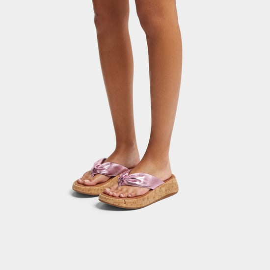 FitFlop F-mode leather-twist flatform toe-thongs (cork) - Image 6