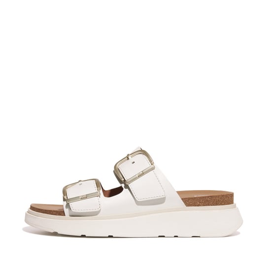FitFlop Gen-ff buckle two-bar leather slides - Image 3