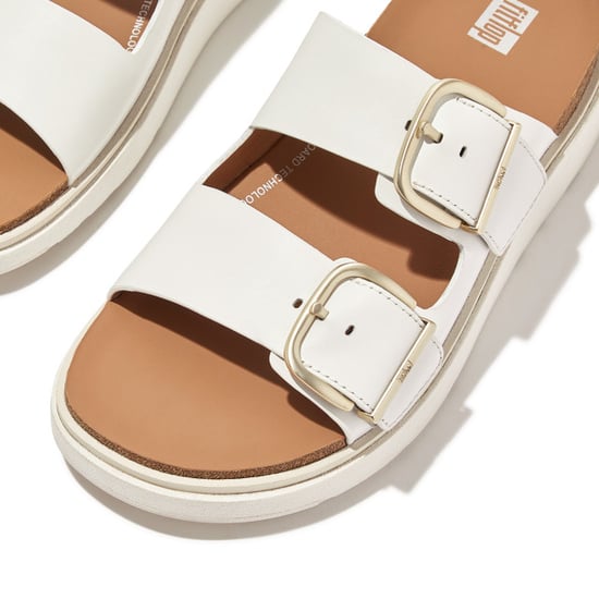 FitFlop Gen-ff buckle two-bar leather slides - Image 5