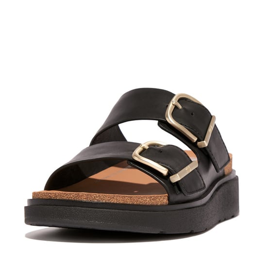 FitFlop Gen-ff buckle two-bar leather slides - Image 1