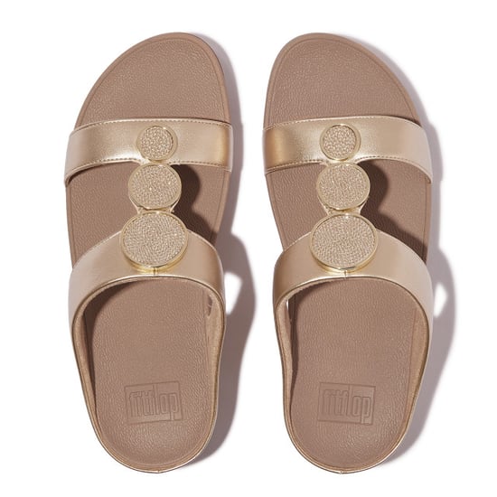 FitFlop Halo bead-circle metallic h-bar slides - Image 3