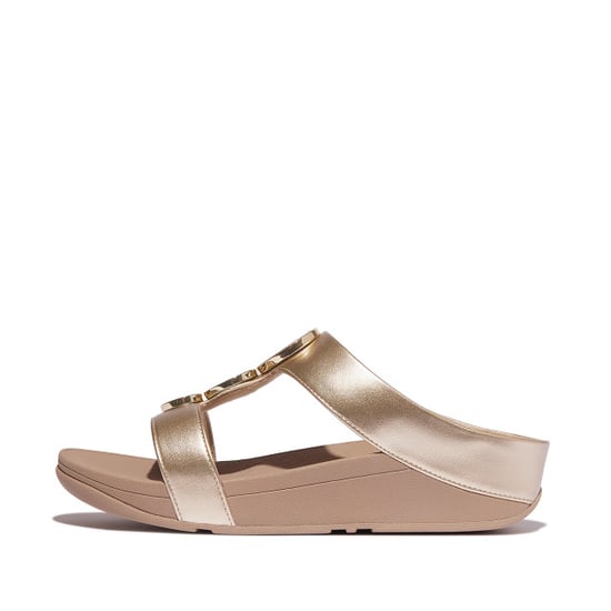 FitFlop Halo bead-circle metallic h-bar slides - Image 4