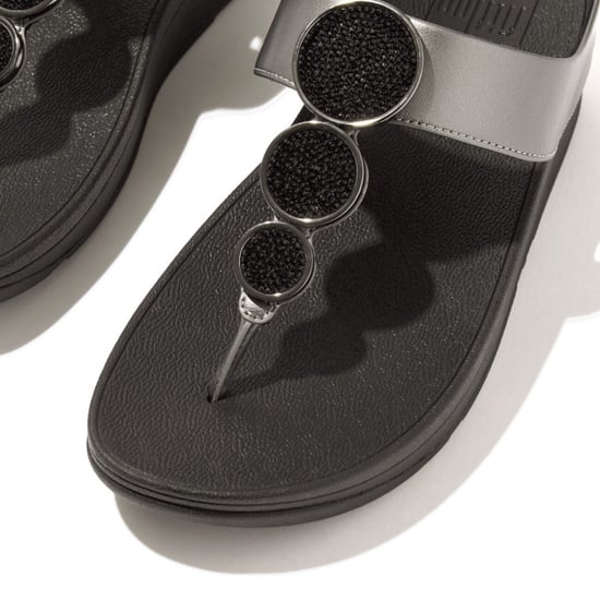 FitFlop Halo bead-circle metallic toe-post sandals - Image 3