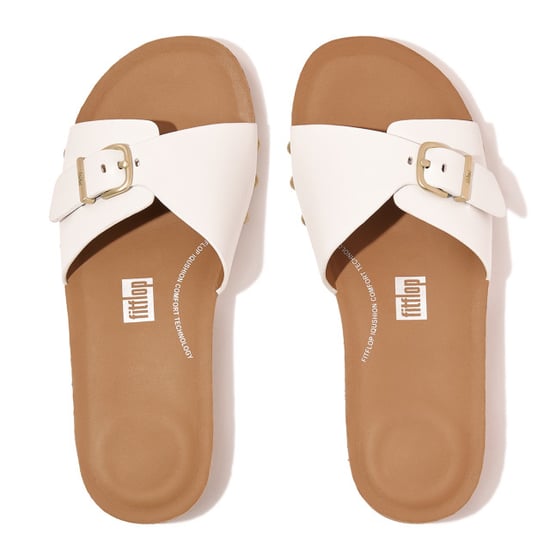 FitFlop Iqushion adjustable buckle leather slides - Image 3