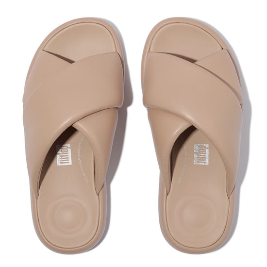 FitFlop Iqushion d-luxe padded leather cross slides - Image 3