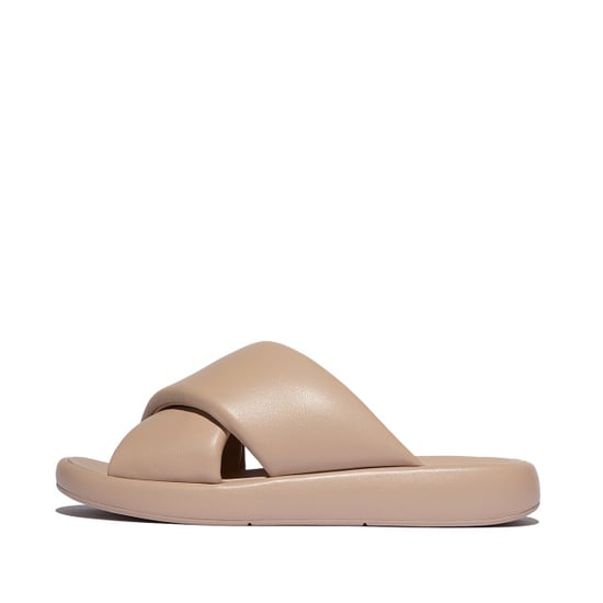 FitFlop Iqushion d-luxe padded leather cross slides - Image 4