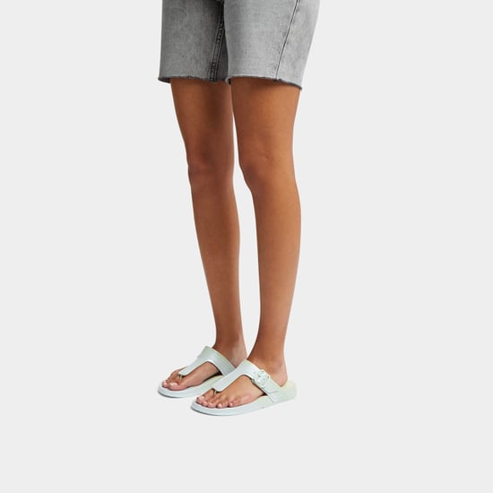 FitFlop Iqushion iridescent adjustable buckle flip-flops - Image 2