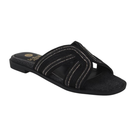 La Strada 2401931-1001 black/pewter dames slippers - Image 1