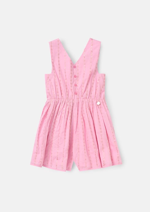 Jilly Pink Embroidered Playsuit - Image 1