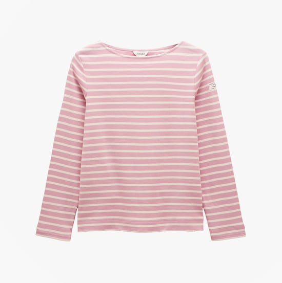 Joules Harbour Womens Top Pink Stripe - Image 1
