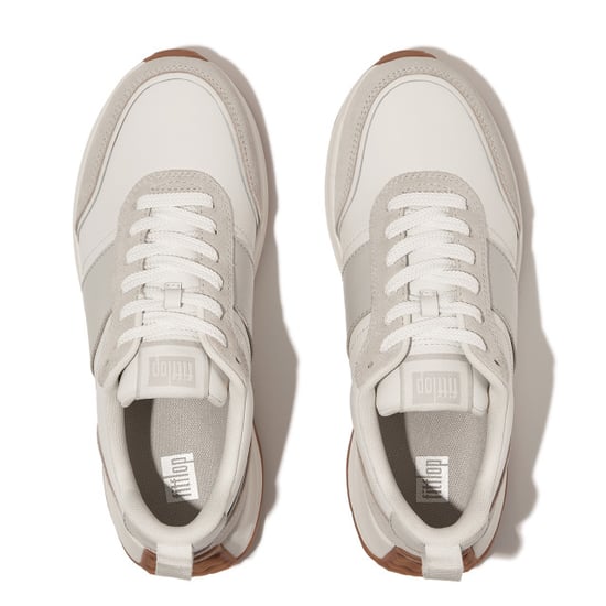 FitFlop F-mode flow sneaker leather & suede mix - Image 3