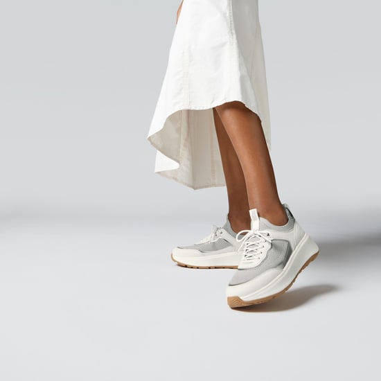 FitFlop F-mode suede/knit flatform slip-on laced sneakers - Image 2
