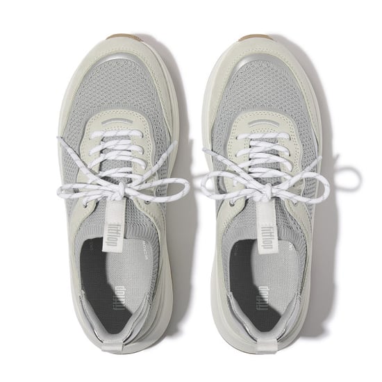 FitFlop F-mode suede/knit flatform slip-on laced sneakers - Image 5