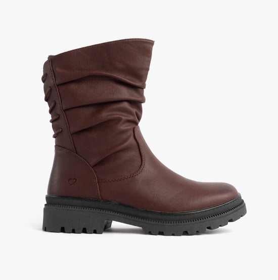 Heavenly Feet Gretel Womens Boots Burgundy - Image 1