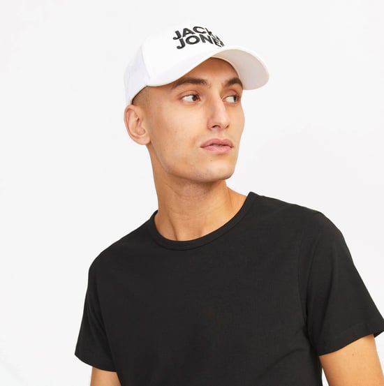 Jack & Jones Gall Mens Baseball Cap White - Image 1