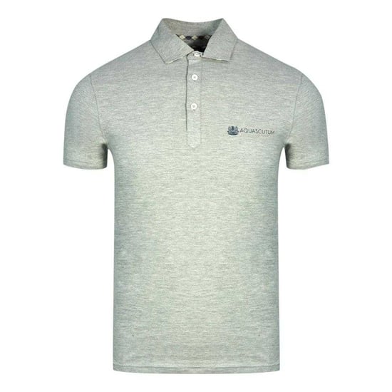 Aquascutum Unisex Volwassen Aldis Block Logo Polo Shirt (Grijs) - Image 1