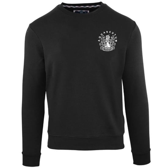 Aquascutum Unisex Volwassen Aldis Logo Sweatshirt (Zwart/Wit) - Image 1