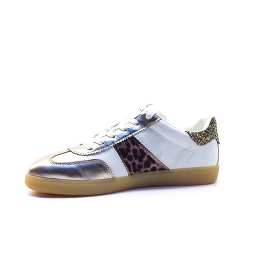 Tamaris Dames Witte Luipaardleren Sneakerschoenen - Image 2