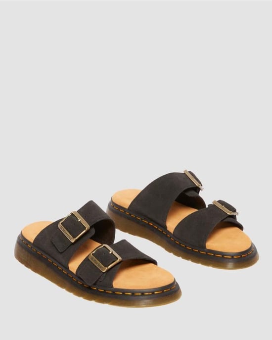 Dr. Martens Josef Suede Zwarte Sandalen - Image 1
