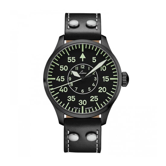 LACO Men's Automatic Watch Pilot's Watch 42mm Diameter Automatic Waterproof Watch Made in Germany with Leather Strap - Image 1