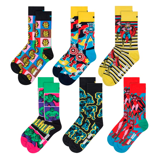 6 Pack Avengers Socks Bundle Novelty Socks | Gift Idea - Image 1