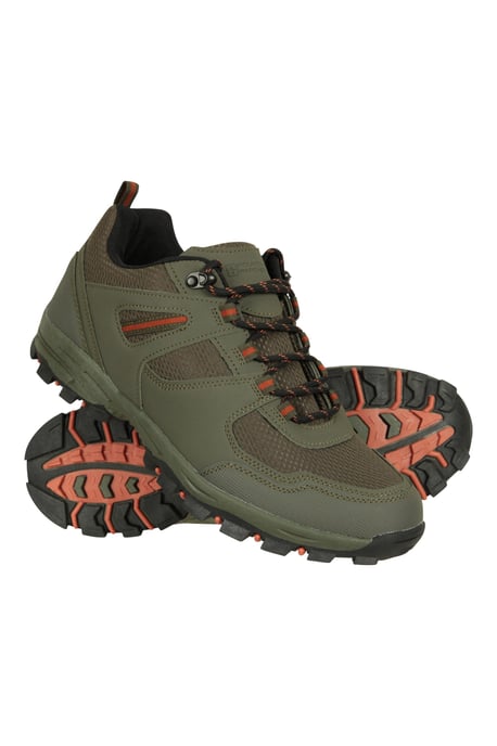 'McLeod' Men Hiking Shoes Cushioned Breathable Lightweight Lace Up Walking Khaki - Image 1