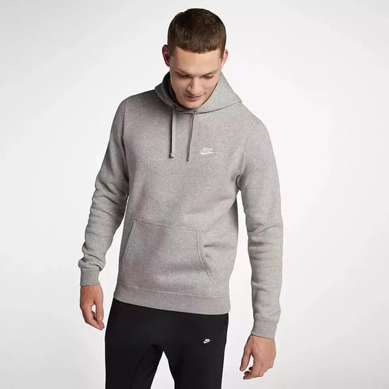 Nike Grey Club Fleece Pullover Hoodie - Image 1