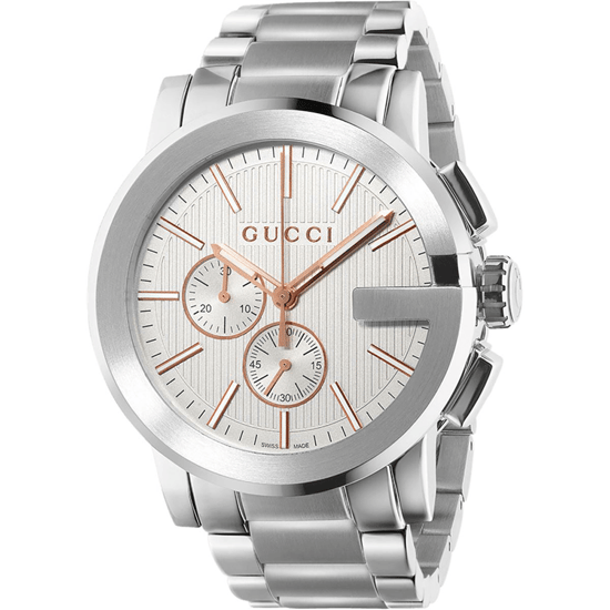 Gucci G-Chrono YA101201 Heren Quartz Horloge - Elegante Zilveren Tijdmeter - Image 1