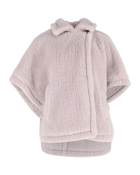 Max Mara Tebe Teddy Cape in Light Grey Wool - Image 1