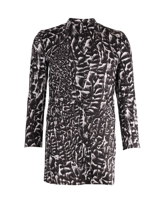 Helmut Lang Geprinte Blazer in Zwart Linnen - Image 1