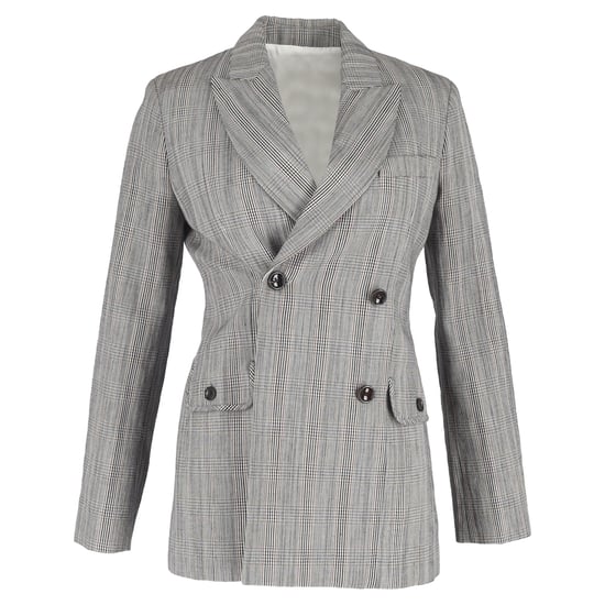 Joseph Houndstooth dubbelknäppt blazer i grå ull - Image 1