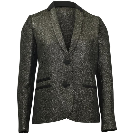 Zadig & Voltaire Vedax Dore Strukturerad Metallisk Blazer i Svart Akryl - Image 1
