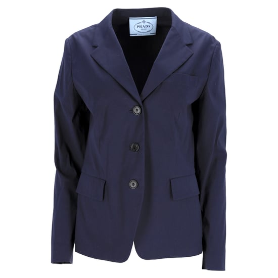 Prada Effen Blazer in Marineblauwe Katoen - Image 1