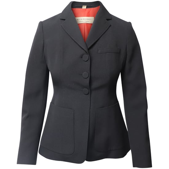 Burberry Semi-Flared Fit Blazer in Black Wool - Image 1