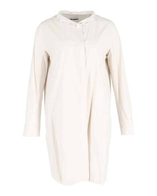 Jil Sander Kraagjurk in Ivoorkleurige Katoen - Image 1