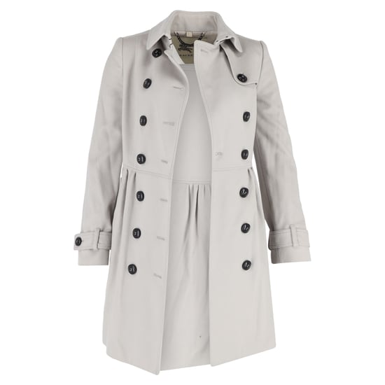 Burberry Double Breasted Trench Jacket in Grey Cotton - Image 1