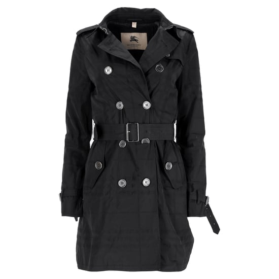 Burberry London Check Trench Coat in Black Polyester - Image 1
