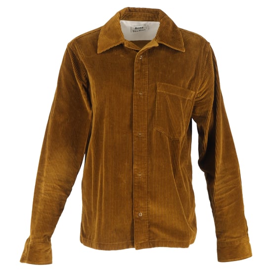 Acne Studios Denver Button-Down Overshirt in Brown Corduroy - Image 1