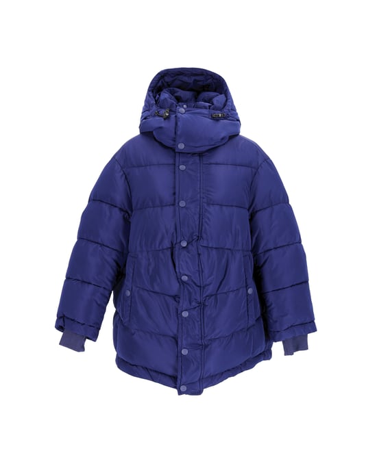 Balenciaga Nieuwe Swing Puffer Jacket In Blauwe Polyester - Image 1