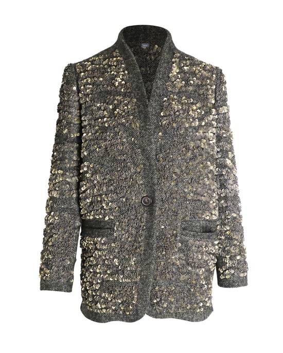 Isabel Marant Paillettenjack in Groene Wol - Image 1