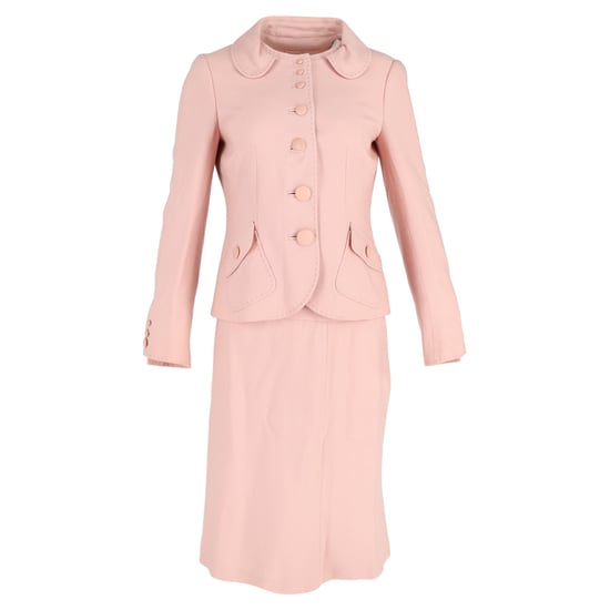 Moschino Cheap and Chic Blazer and Skirt Set in Pink Wool - Image 1