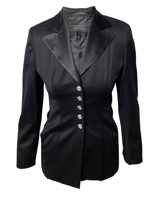 Escada Suit Trouser Set in Black Wool - Image 1
