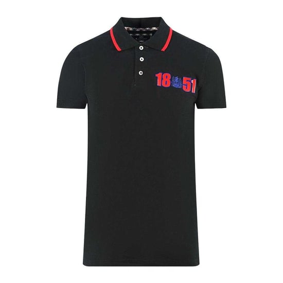 Aquascutum Volwassen unisex poloshirt London 1851 (Zwart) - Image 1
